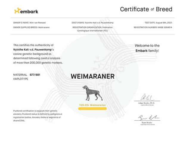 Embark certificaat